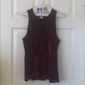 Banana Factory maroon velvet/ velour holiday top